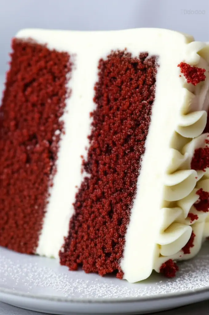 Torta red velvet con cobertura de cream cheese, repostería artesanal Lima