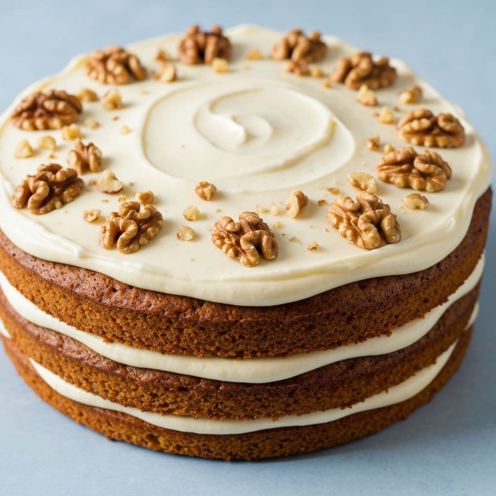Carrot cake con frosting de queso crema y nueces
