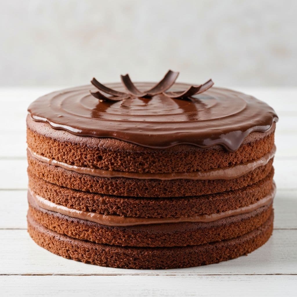 Pastel de chocolate con acabado de ganache